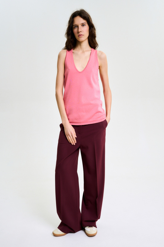 Майка вязаная LIGHT PINK